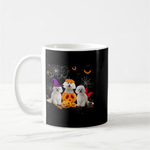 Mug Sorcière de citrouille drôle Bichon Frise Chien Ha