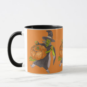 Mug Sorcière d'Halloween et Danse Citrouille Drôle Drô