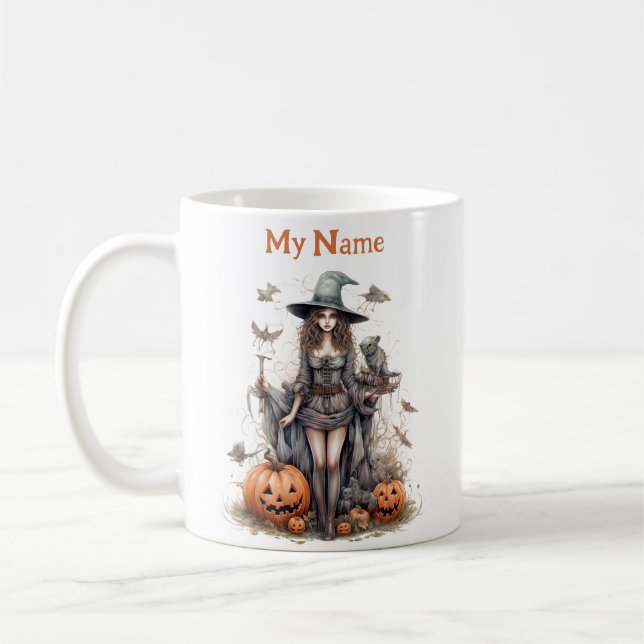 Mug Sorcière naturelle : Halloween Witch Coupe personn (Gauche)