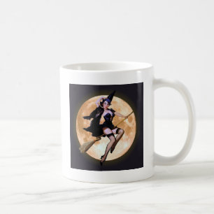 Mug Sorcière Pin- contre une lune de récolte