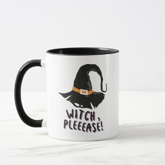 Mug Sorcière S'il vous plaît Sorcières Casquette noir  (Gauche)