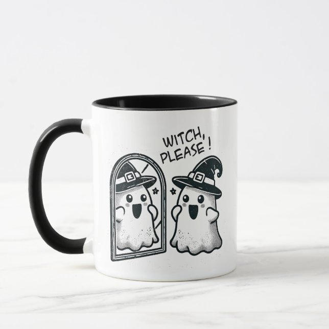 Mug Sorcière S'Il Vous Plaît ! Un joli fantôme d'Hallo (Gauche)