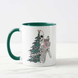 Mug Sorta de Noël Effrayant Sorta Joyeux Squelette Arb