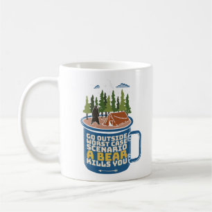 Mug Sortez de l'attaque de l'ours Drôle Dire