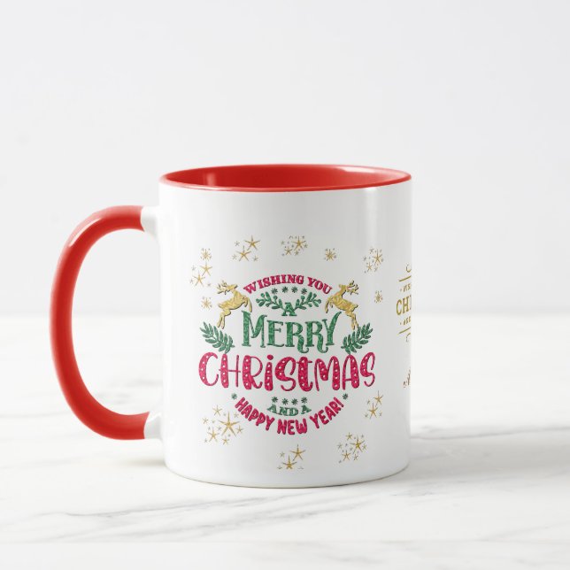 Mug Souhaitez-vous un joyeux Noël et une bonne année (Gauche)