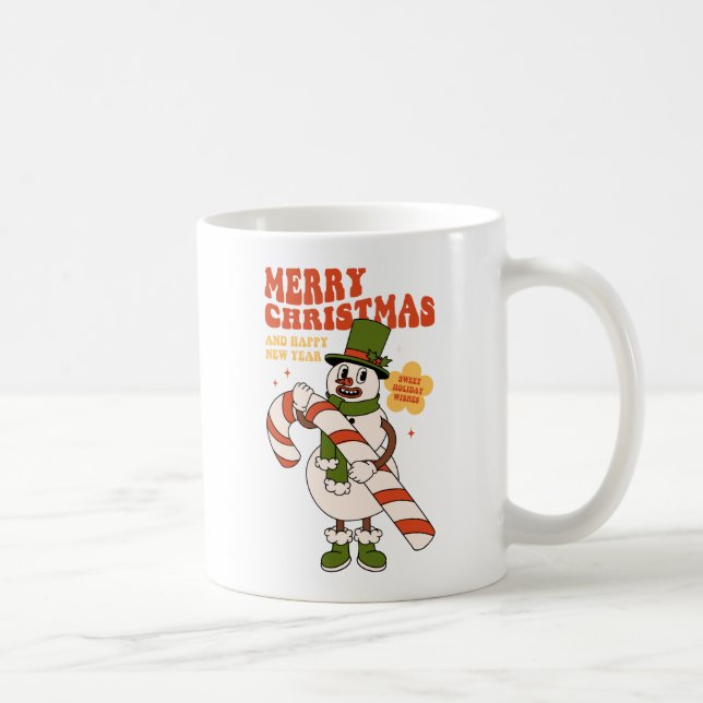 Mug Souhaits de vacances - Un Sucre de canne Noël (Droite)