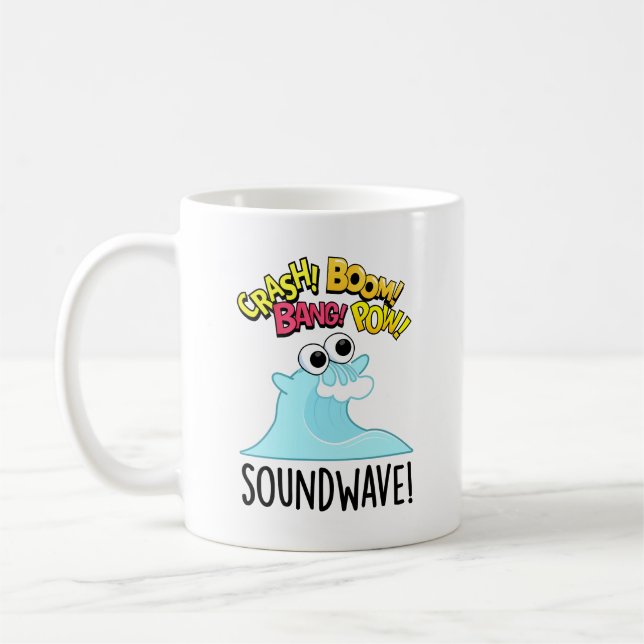 Mug Sound Wave Funny Ocean Pun (Gauche)