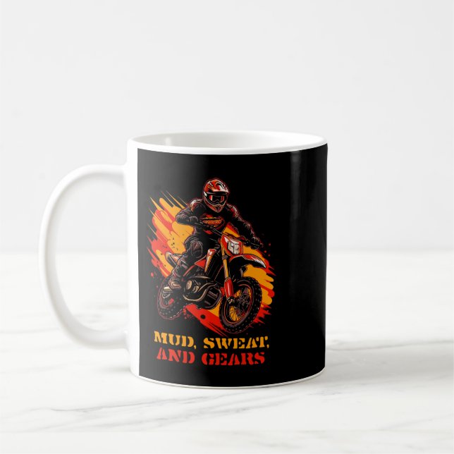Mug Soupe de boue et engrenages motocross motocross cy (Gauche)