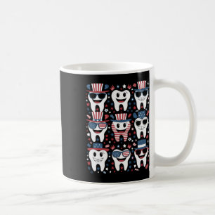 Mug Souris de dents patriotiques drôle 4 juillet Denti