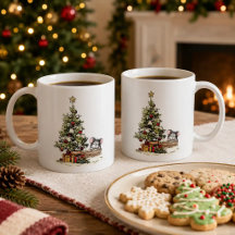 Souris de Noël sous l'arbre