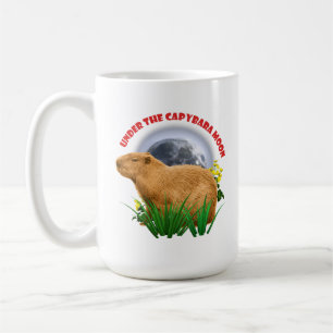 Mug Sous la Lune du Capybara Animal Mignon