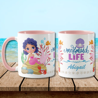 Mug Sous la mer Sirène vie personnalisée
