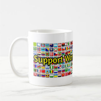 Mug Soutenez la bannière mondiale de l'alphabétisation