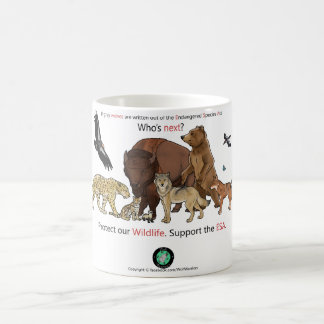 Mug Soutenez la Loi d'espèce menacée
