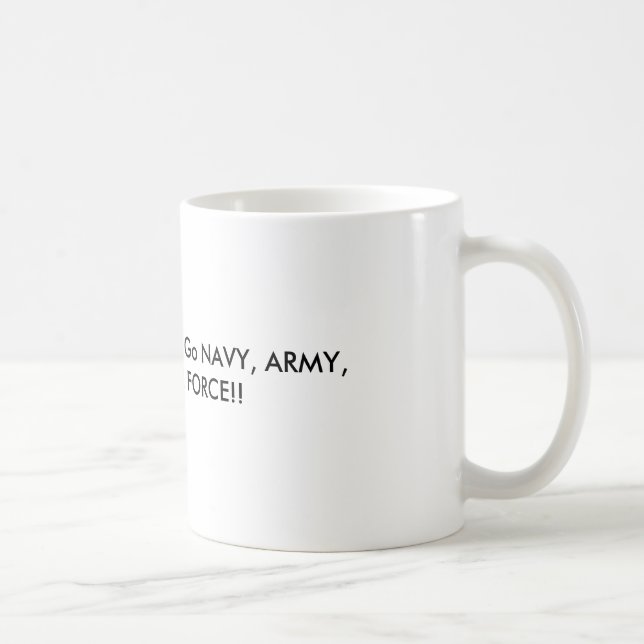 Mug Soutenez nos militaires !  Vont la MARINE, ARMÉE, (Droite)