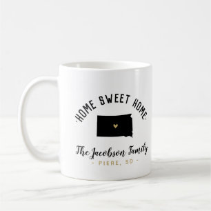 Mug South Dakota Home Sweet Home Famille Monogramme Mu