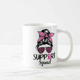 Mug Soutien Squad Messy Bun Pink Breast Cancer