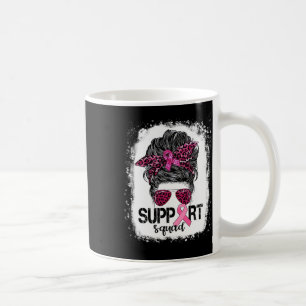 Mug Soutien Squad Messy Bun Pink Warrior Cancer du sei