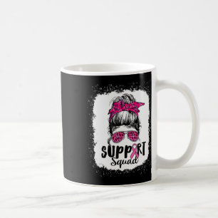 Mug Soutien Squad Messy Bun Pink Warrior Cancer du sei