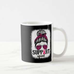 Mug Soutien Squad Messy Bun Pink Warrior Cancer du sei
