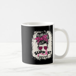 Mug Soutien Squad Messy Bun Sensibilisation au cancer