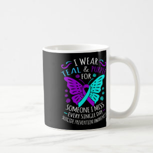 Mug Soutien turquoise Et Violet À La Sensibilisation A