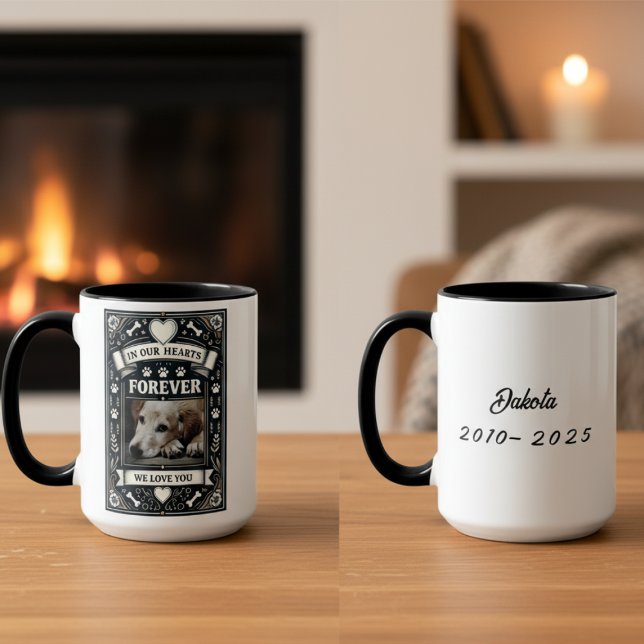 Mug Souvenir de la perte de chien (Personalized pet photo dog memorial coffee cup)