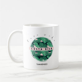 Mug Souvenir de Pura Vida de feuille de jungle du