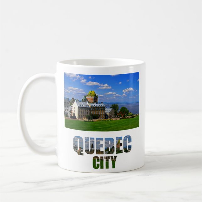 Mug Souvenir de voyage de Québec Photo personnalisée (Gauche)