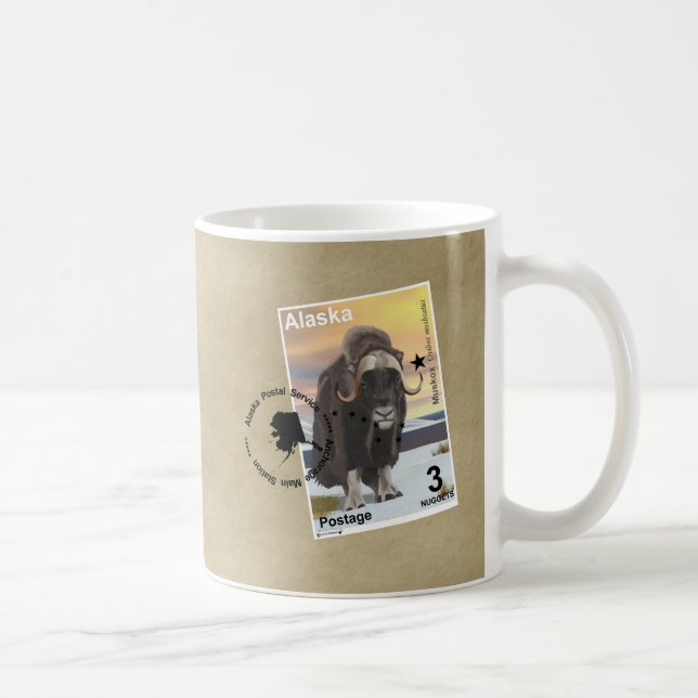 Mug Souvenir du timbre de Muskox (Droite)
