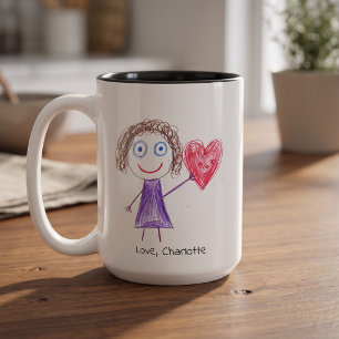 Mug Souvenir Personnalisé avec Dessin et Nom d'Enf