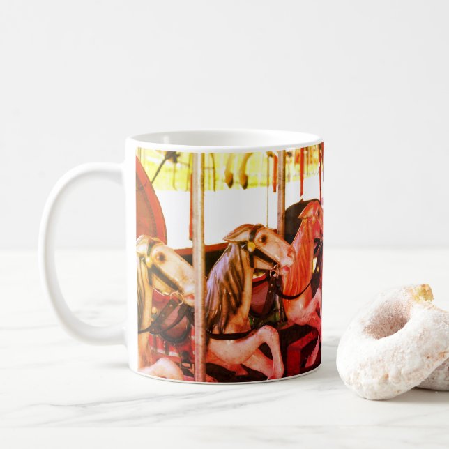 Mug Souvenirs du cheval de carrousel (Avec donut)