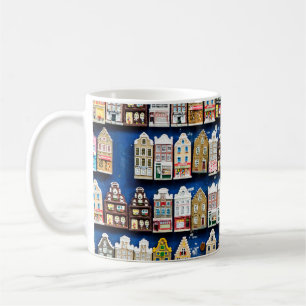 Mug souvenirs hollandais, scène de rue à Amsterdam.