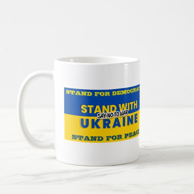 MUG SOYEZ AVEC L'UKRAINE - DITES NON À LA GUERRE (Gauche)