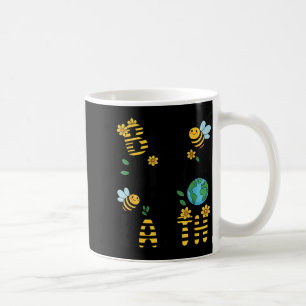Mug Soyez gentil avec la terre - jolies abeilles fleur