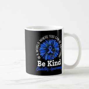 Mug Soyez gentil Bleu Ruban Tournesol T1d Type 1 Diabè