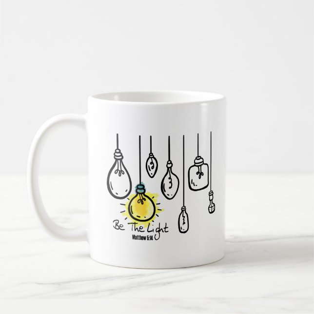 Mug Soyez La Lumière Matthieu 5:14 Bible Verse Christi (Gauche)