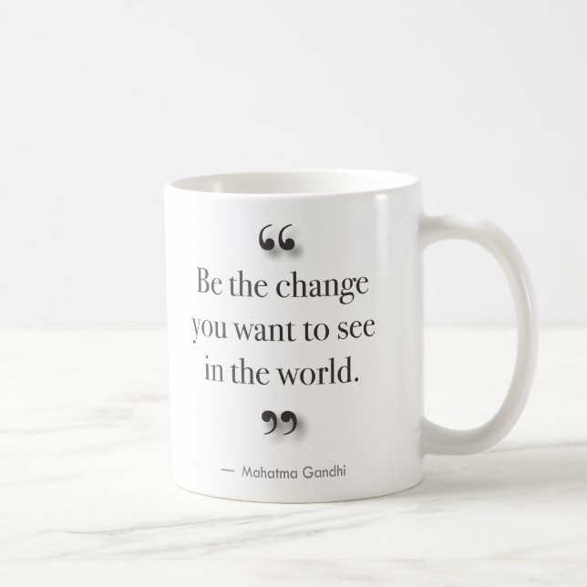 Mug Soyez le changement - pour les buveurs gauchers (Droite)