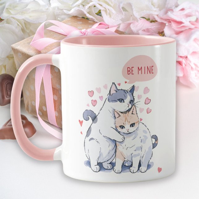Mug Soyez le mien Charming Chats Love Confession Valen (Be Mine Charming Cats Love Confession Valentine's Mug)