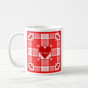Mug Soyez le mien ! Tasses, tasses, plaid rouge de