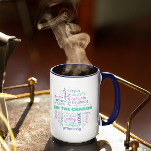 Mug Soyez le nuage de mots positif Change