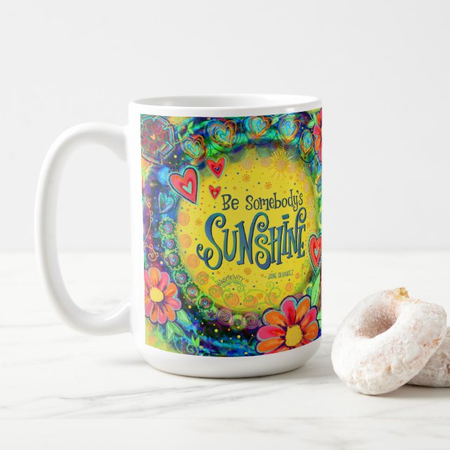 Mug Soyez le soleil de quelqu’un "Inspirivity" Café Mu (Avec donut)