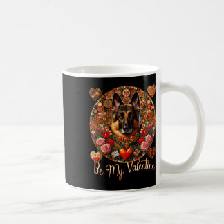 Mug Soyez mon chien de la Saint-Valentin Fleur Cœur Ro