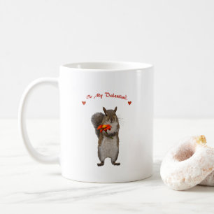 Mug Soyez mon Valentine d'écureuil mignon