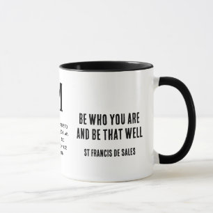 Mug SOYEZ QUI VOUS ÊTES Inspirant Christian Monogramme