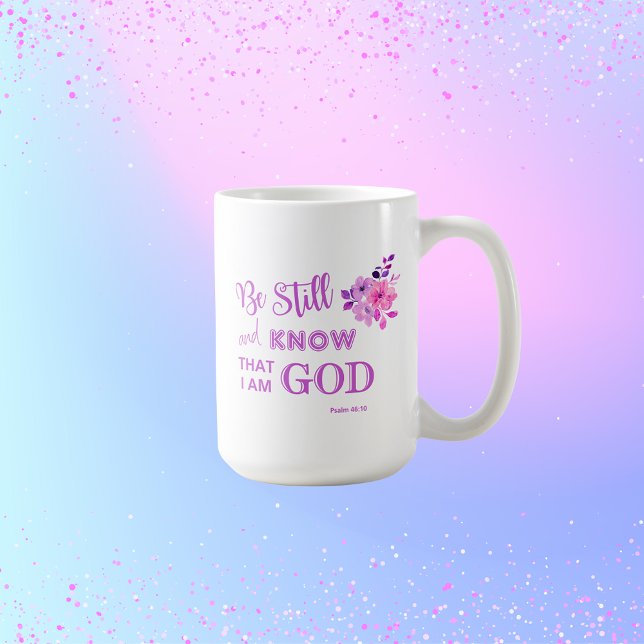 Mug Soyez Toujours Chrétien Citation Violet Rose flora (Créateur téléchargé)