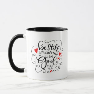 Mug Soyez toujours et sachez que je suis Dieu, dessin