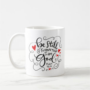 Mug Soyez toujours et sachez que je suis Dieu, lettre 