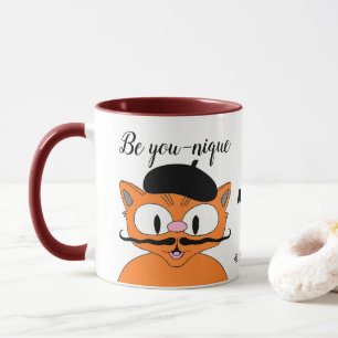 Mug Soyez Vous-même Chat à Moustache de Dessin Animé P