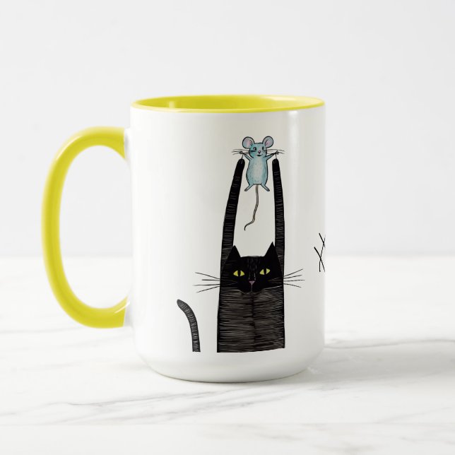 Mug Soyons amis, amour du chat, partenaire du chat et  (Gauche)